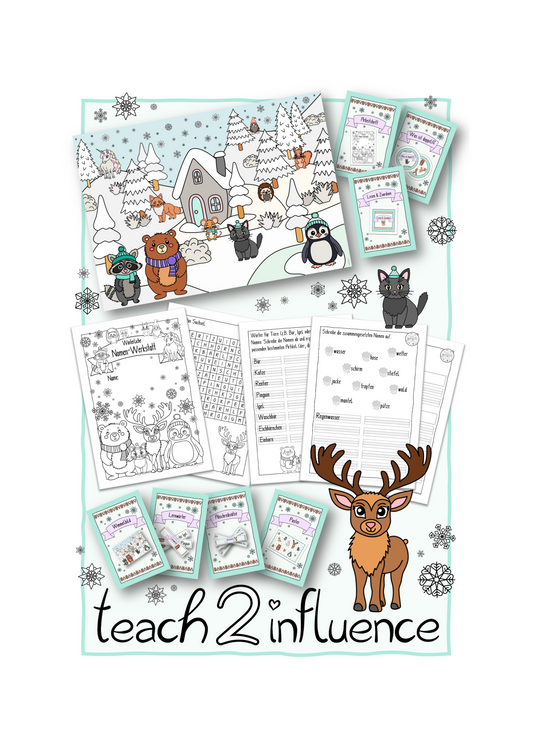 XXL-Materialpaket - Winterliche Nomen-Werkstatt