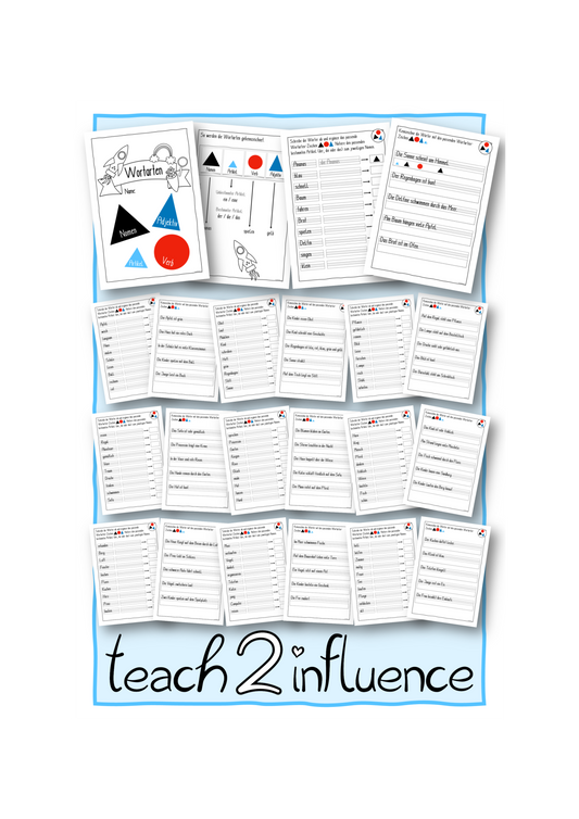 Arbeitsheft - Wortarten