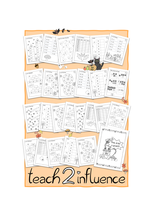 Herbstliches Rechenheft für die 3. Kl.