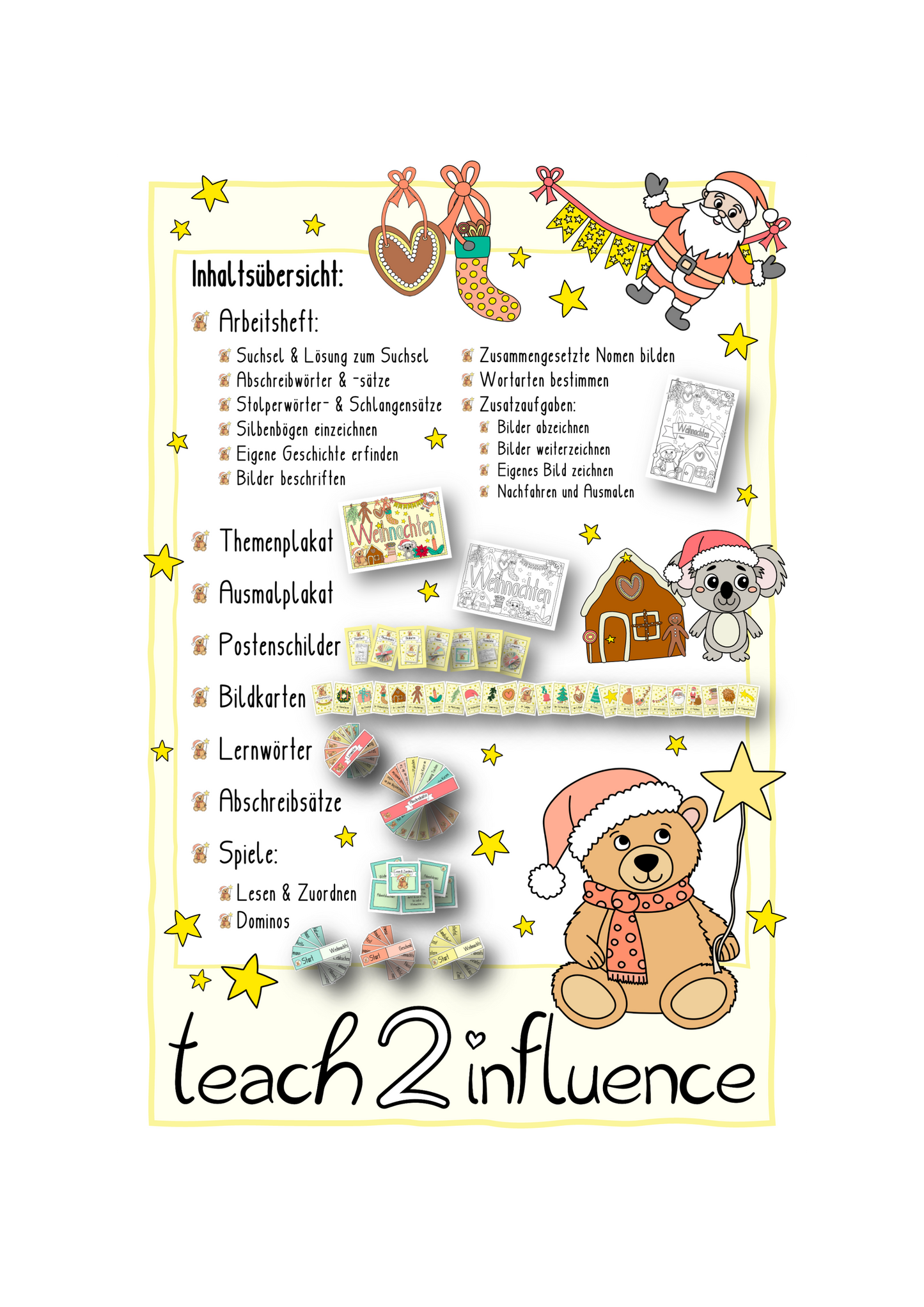 XXL-Materialpaket - Weihnachtswerkstatt für die 3. & 4. Kl.
