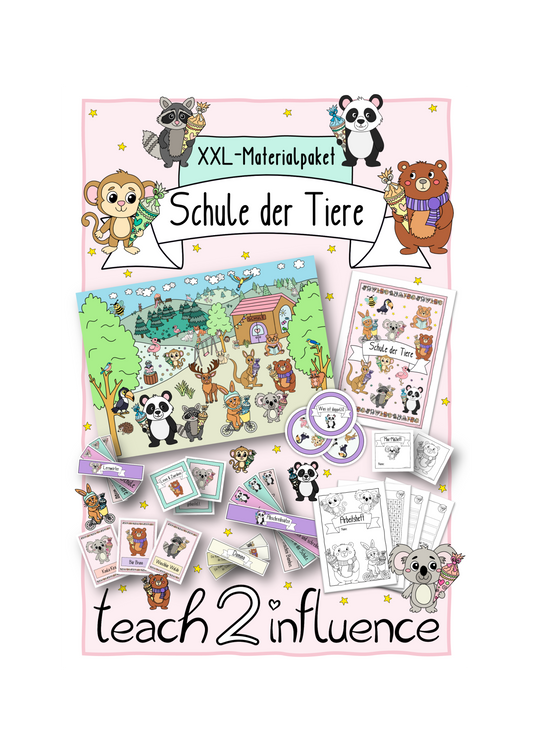 XXL-Materialpaket - Schule der Tiere