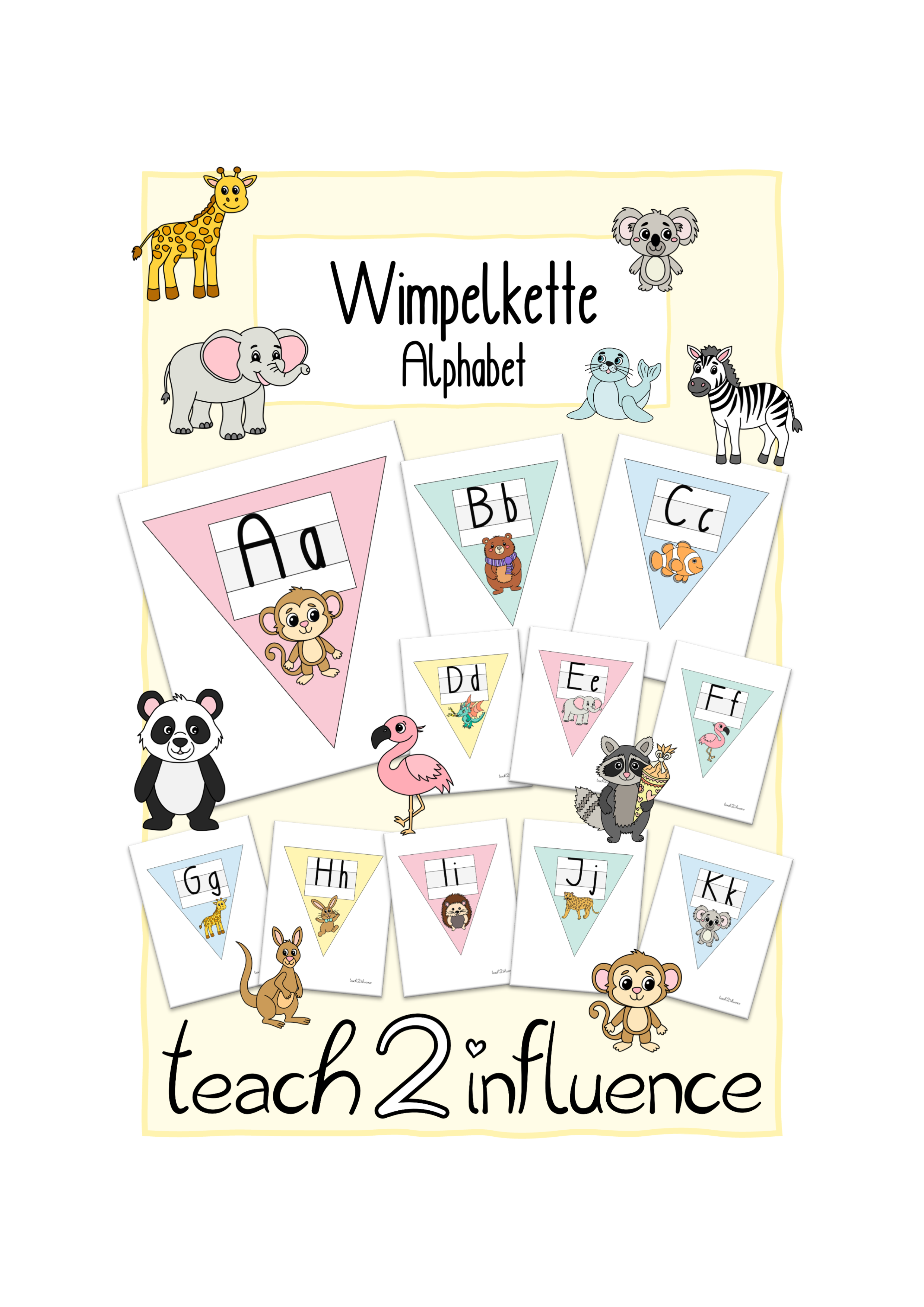 Wimpelkette - Alphabet – teach2influence
