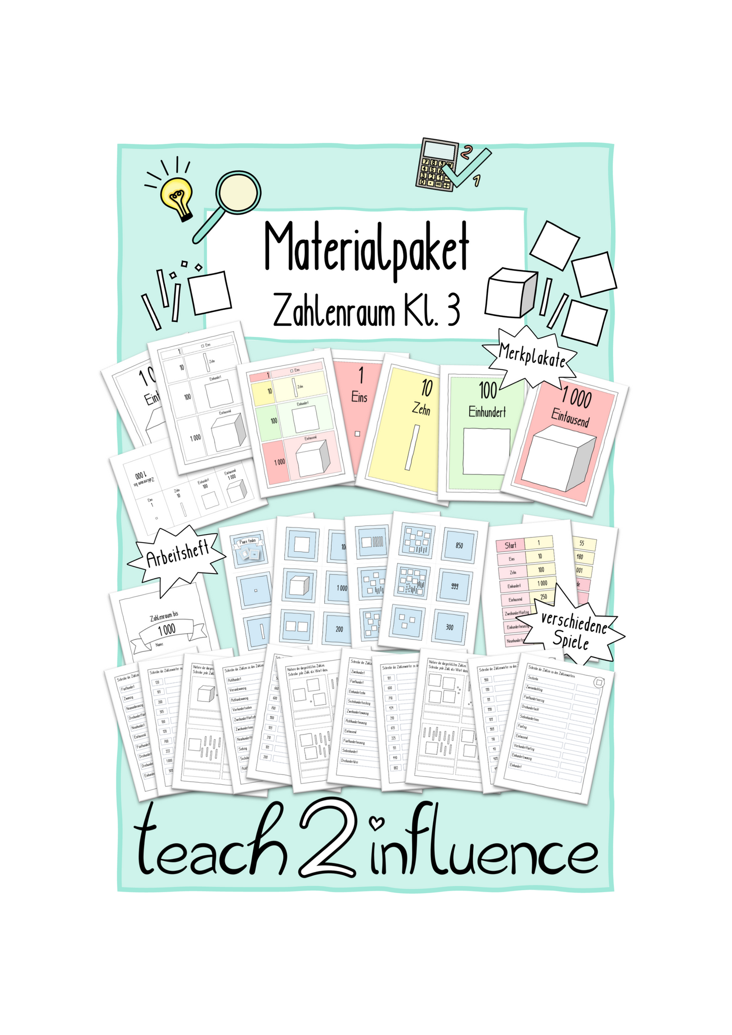 Materialpaket - Zahlenraum Kl. 3