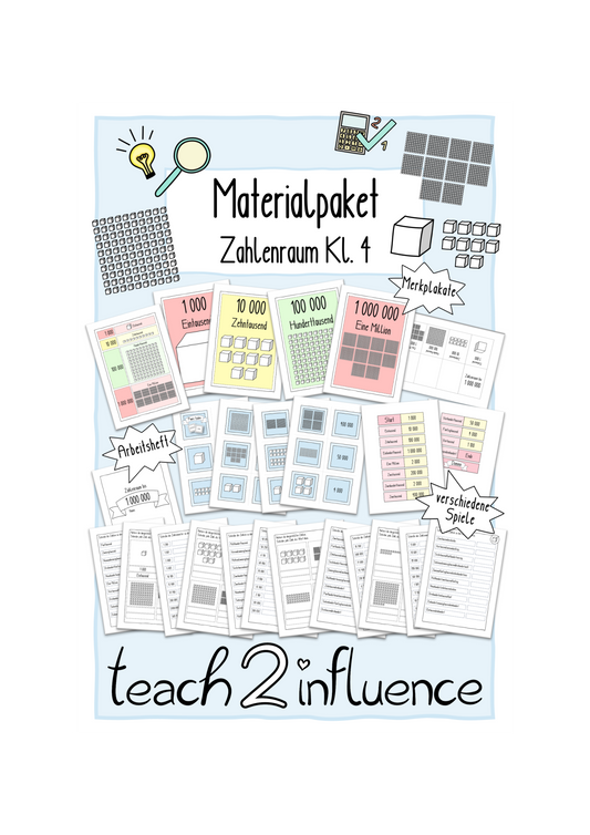 Materialpaket - Zahlenraum Kl. 4