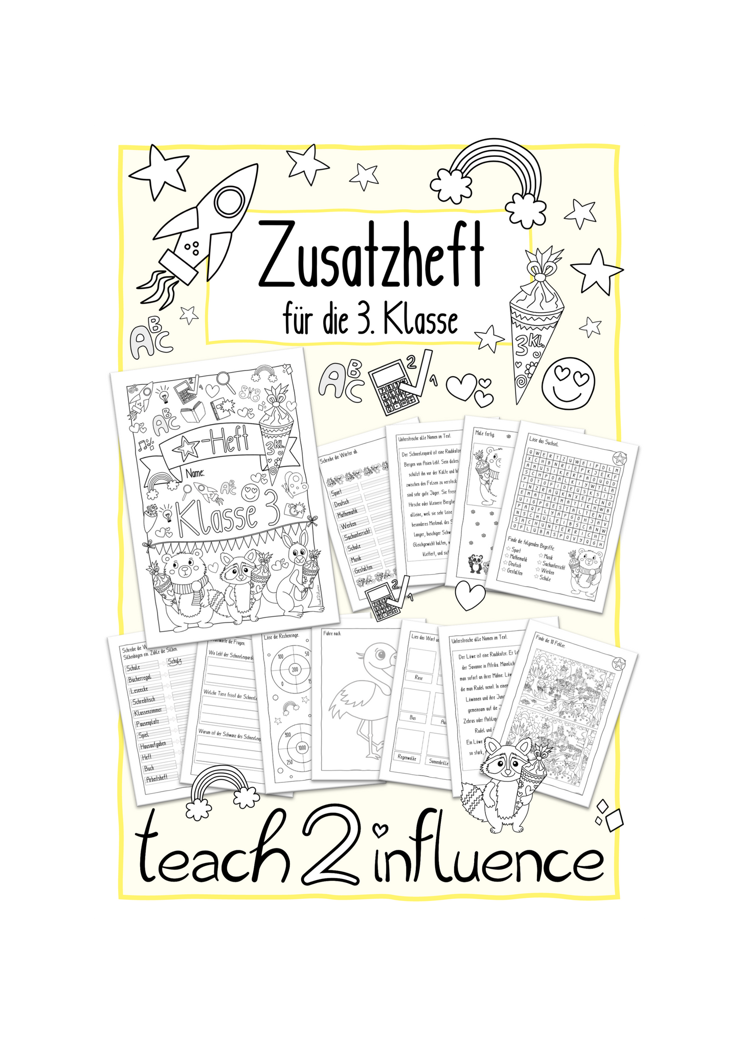 Zusatzheft für die 3. Klasse