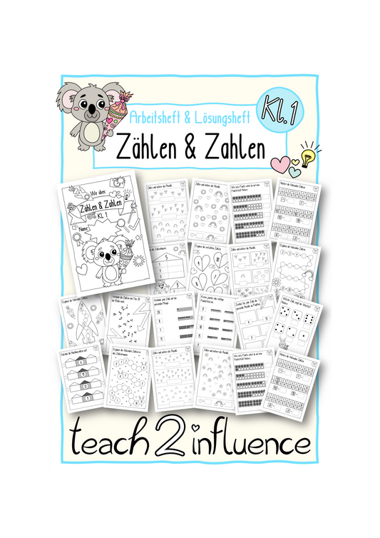 Arbeitsheft Zählen & Zahlen 1. Klasse