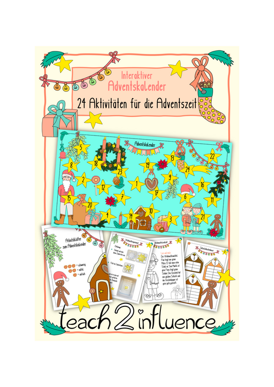 Interaktiver Adventskalender - 24 Aktivitäten für die Adventszeit