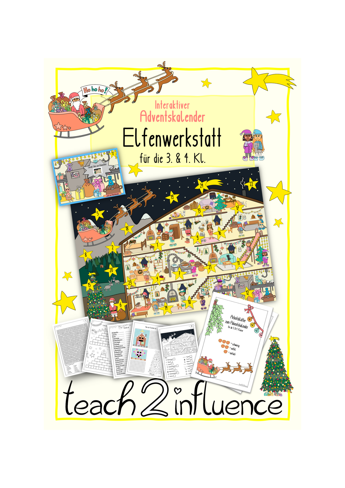 Interaktiver Adventskalender - Elfenwerkstatt für die 3. & 4. Kl.