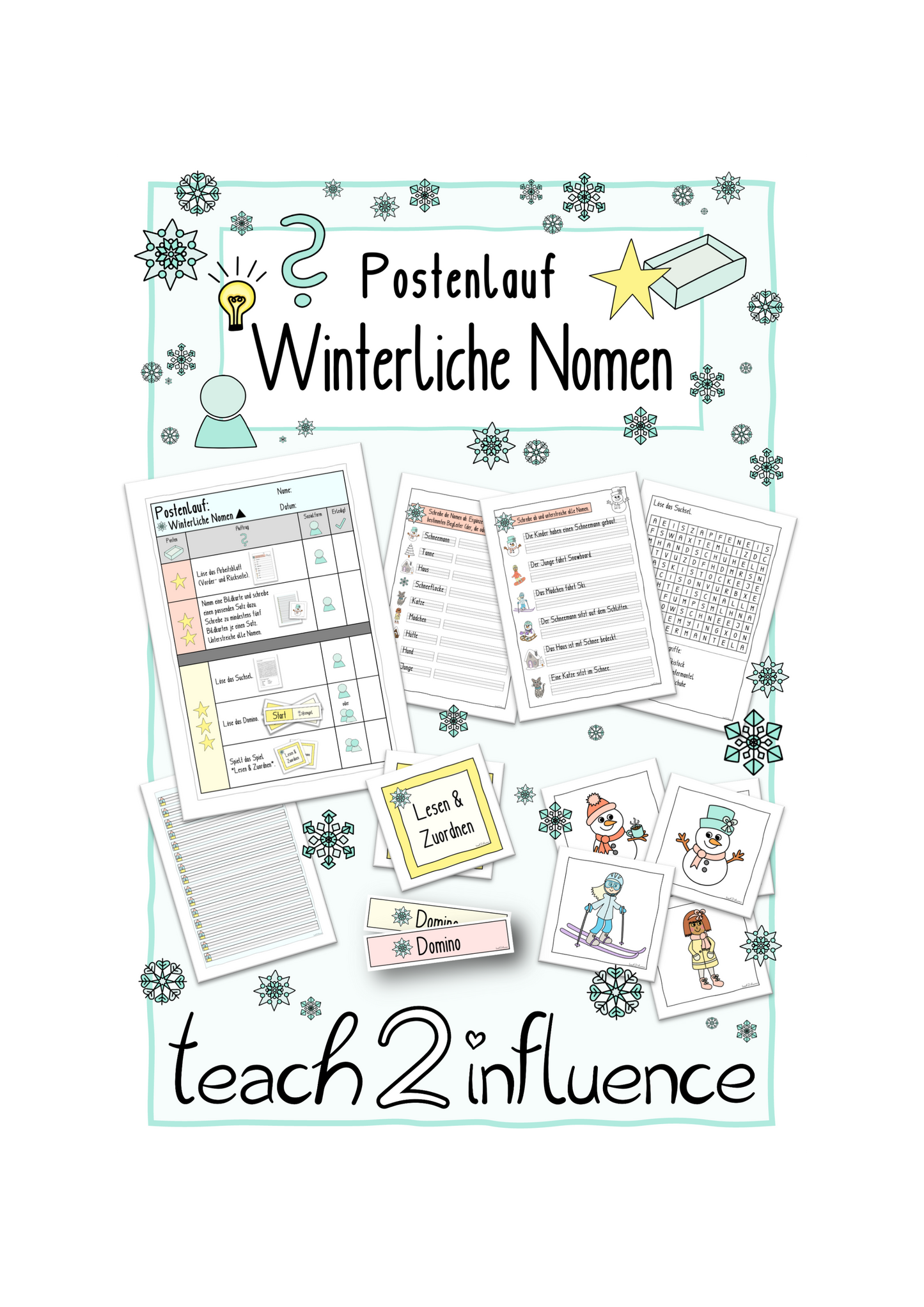Postenlauf - Winterliche Nomen