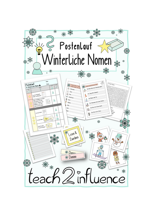 Postenlauf - Winterliche Nomen