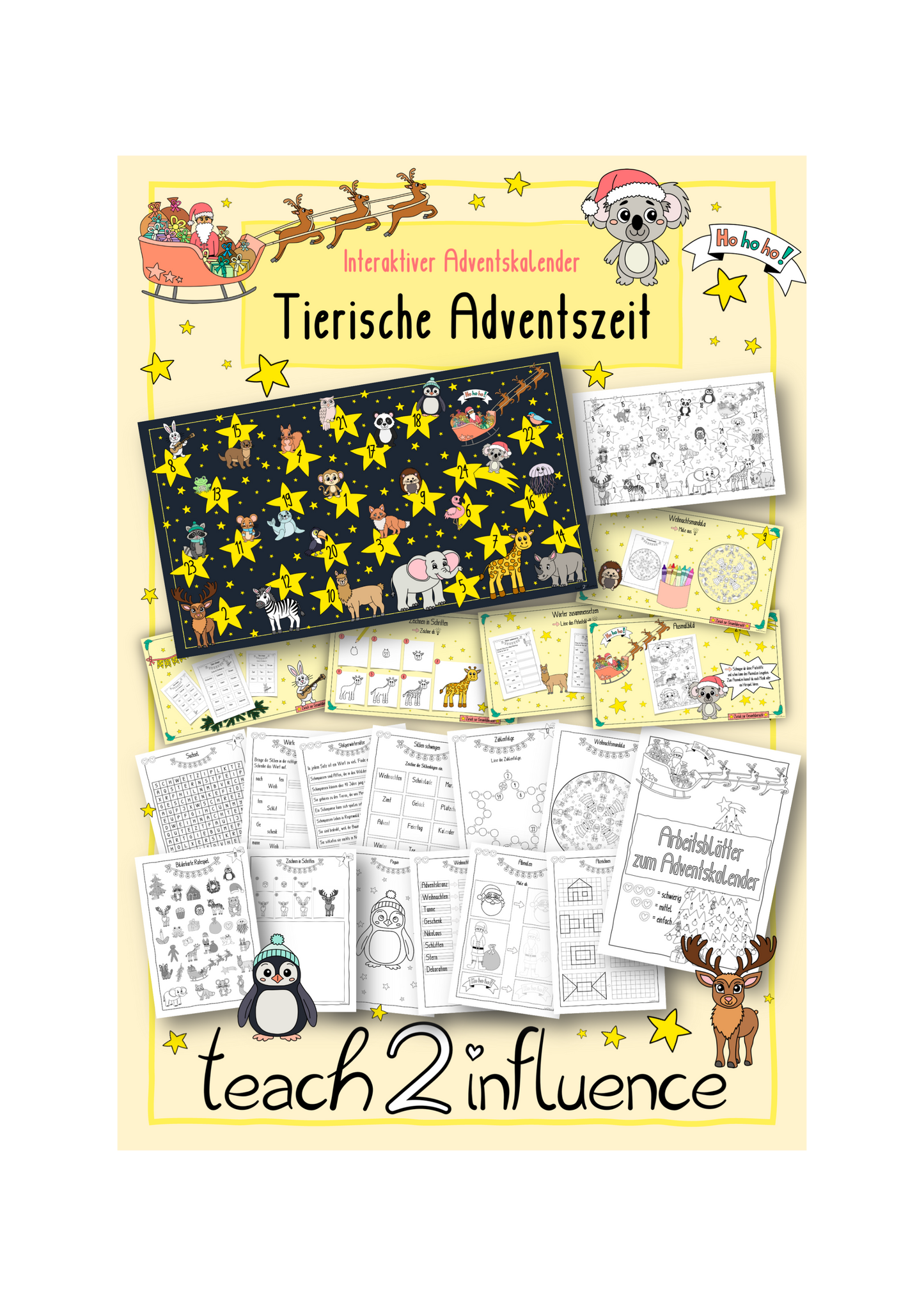 Interaktiver Adventskalender - Tierische Adventszeit