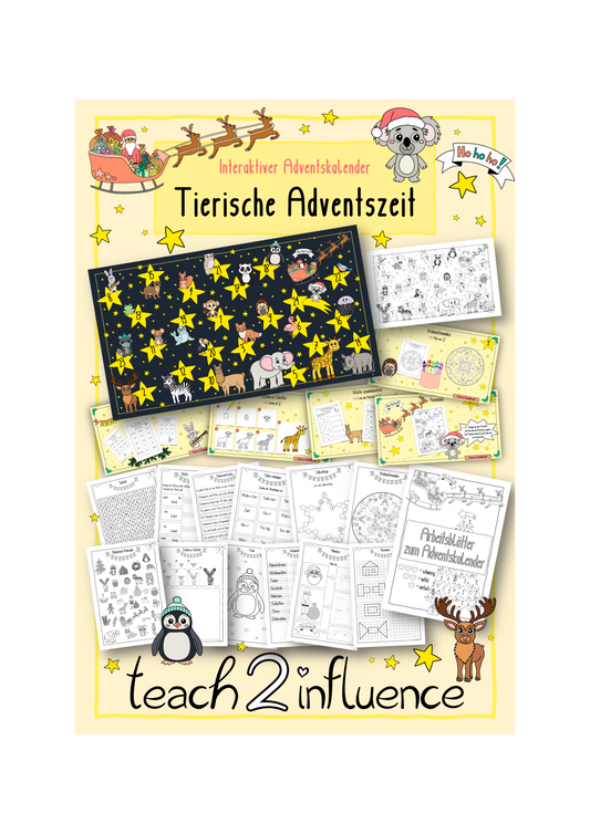 Interaktiver Adventskalender - Tierische Adventszeit
