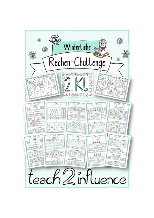 Winterliche Rechen-Challenge Kl. 2