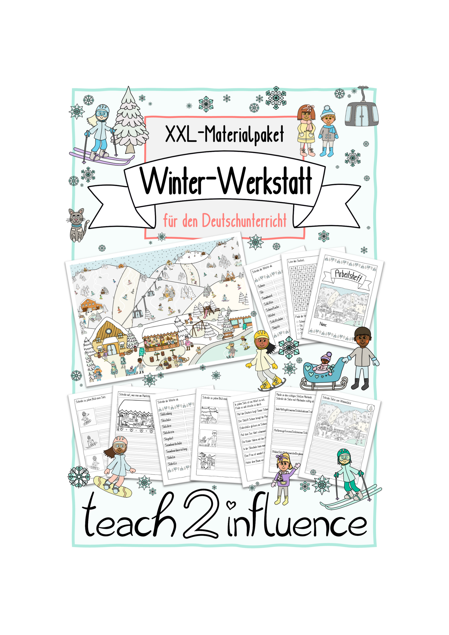 XXL-Materialpaket - Winter-Werkstatt für den Deutschunterricht