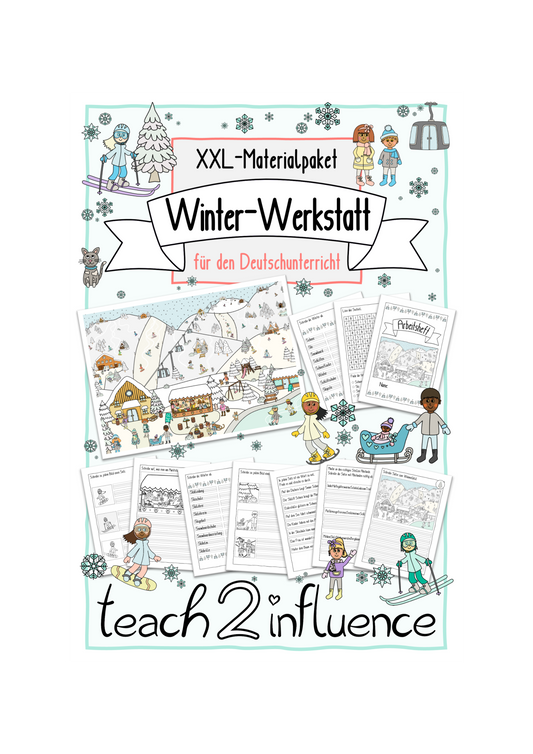 XXL-Materialpaket - Winter-Werkstatt für den Deutschunterricht