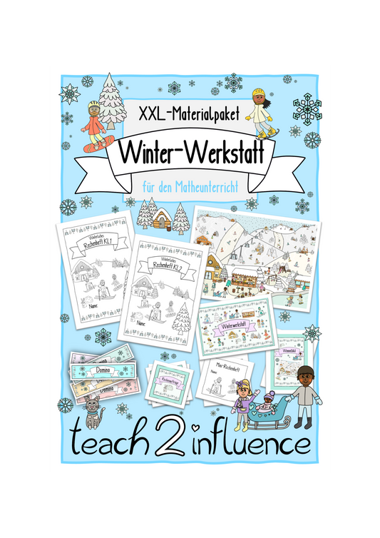 XXL-Materialpaket - Winter-Werkstatt für den Matheunterricht