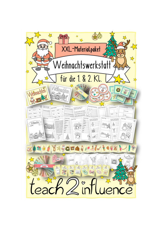 XXL-Materialpaket - Weihnachtswerkstatt für die 1. & 2. Kl.