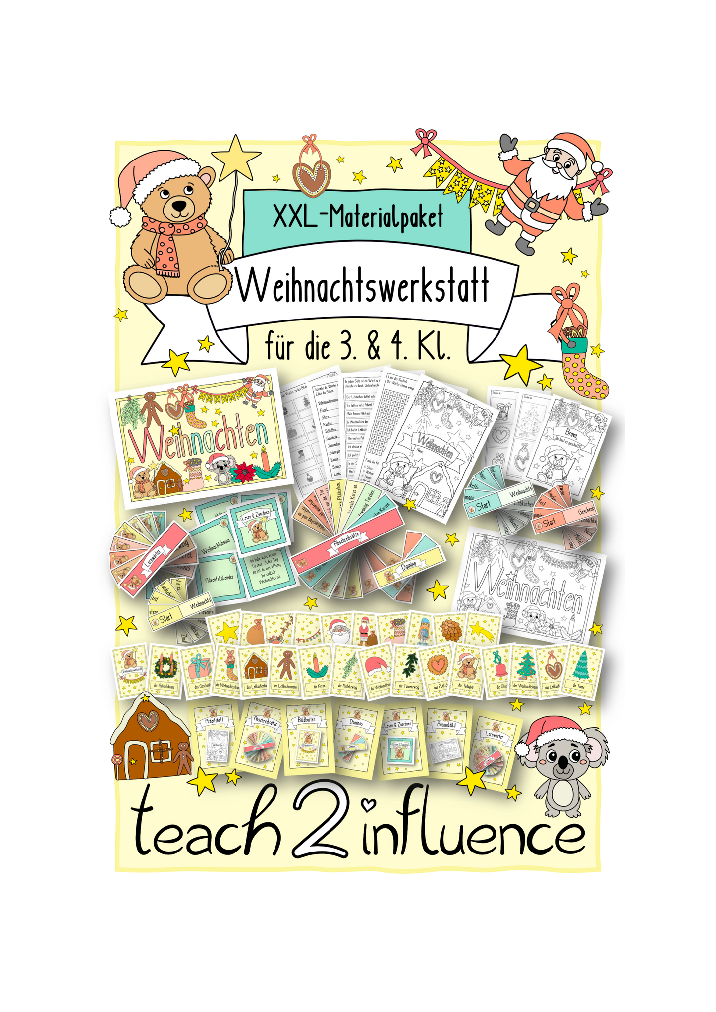 XXL-Materialpaket - Weihnachtswerkstatt für die 3. & 4. Kl.