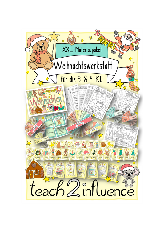 XXL-Materialpaket - Weihnachtswerkstatt für die 3. & 4. Kl.