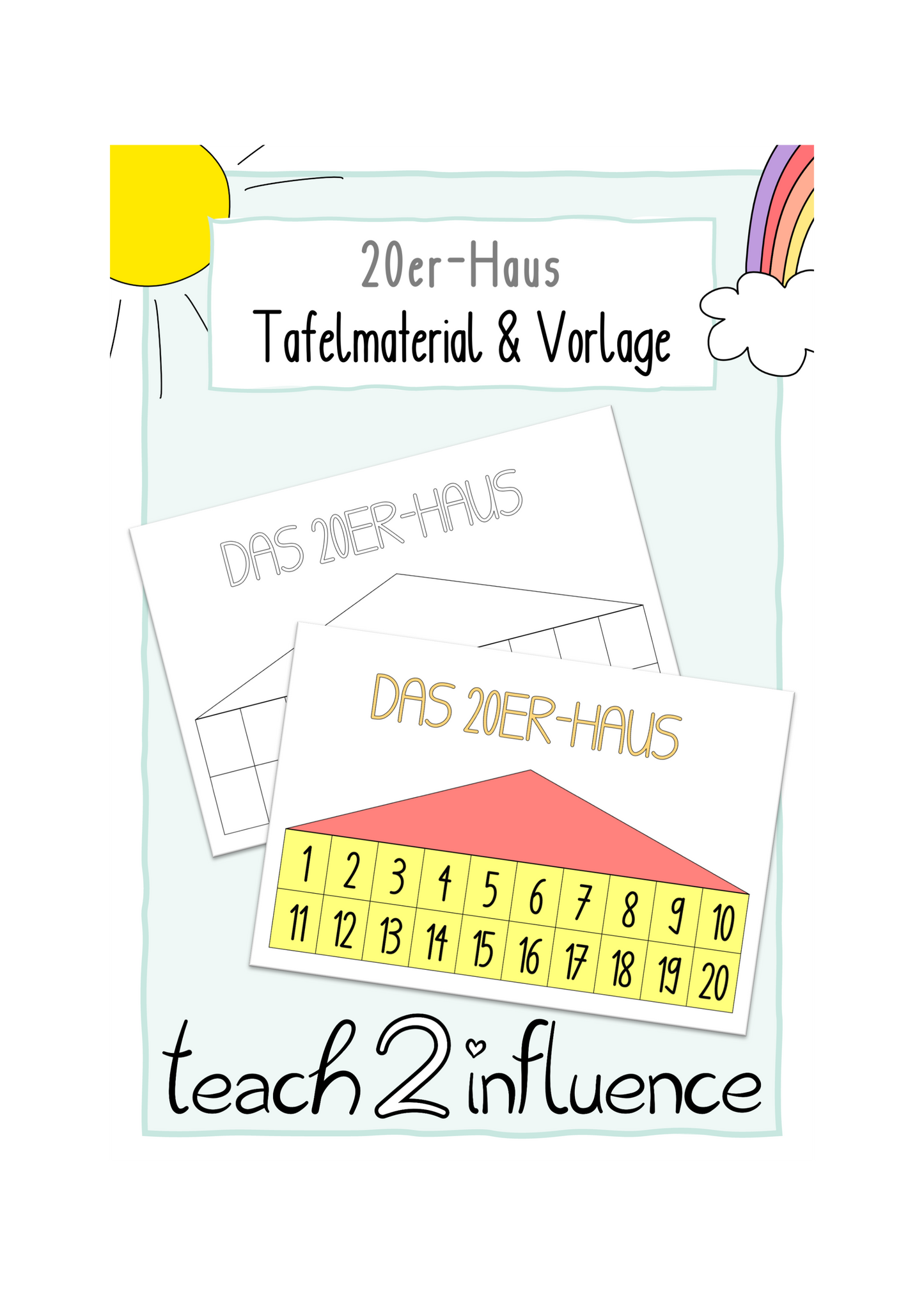 20er-Haus - Tafelmaterial & Vorlage