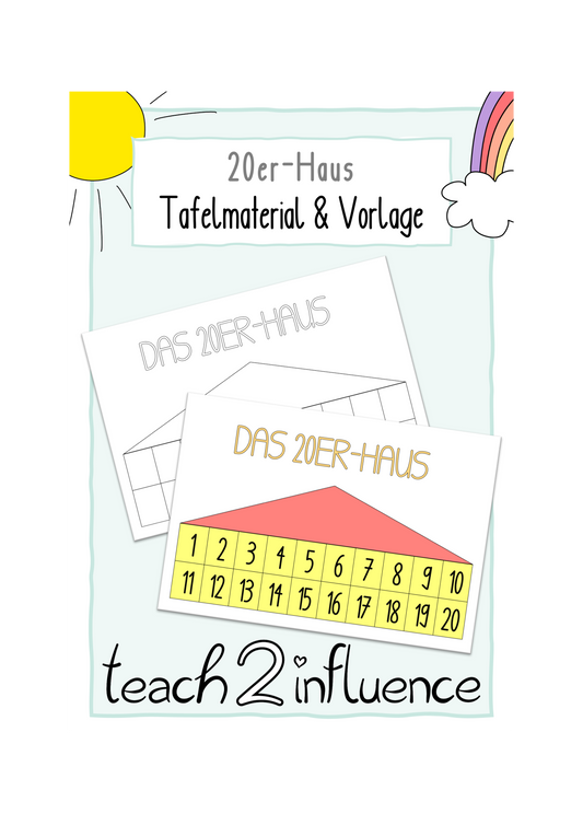 20er-Haus - Tafelmaterial & Vorlage