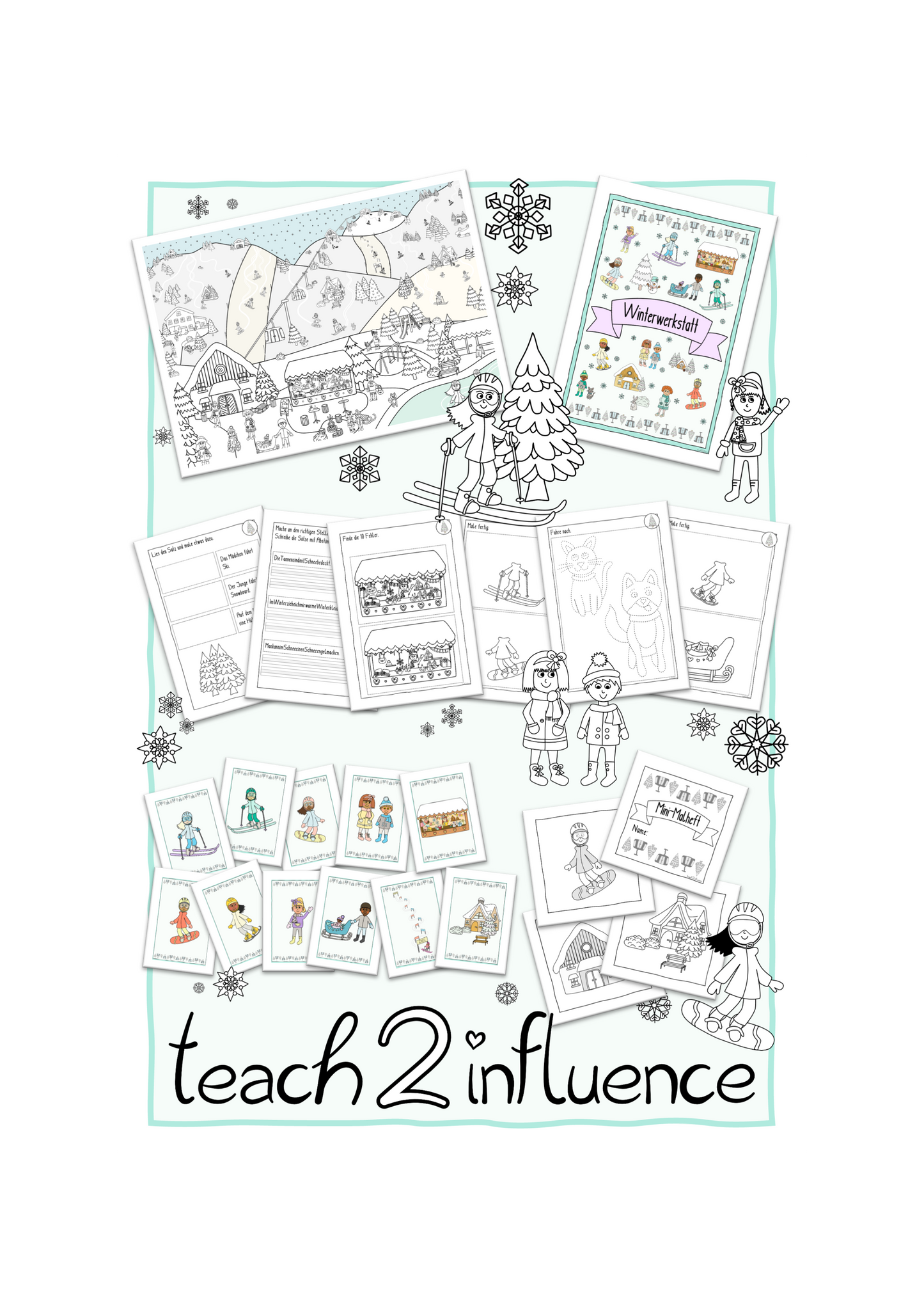 XXL-Materialpaket - Winter-Werkstatt für den Deutschunterricht