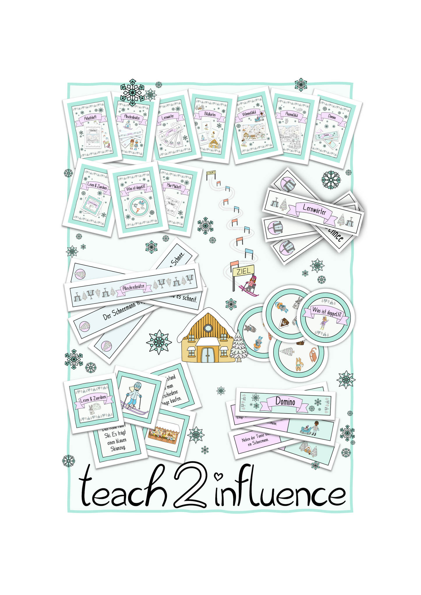 XXL-Materialpaket - Winter-Werkstatt für den Deutschunterricht