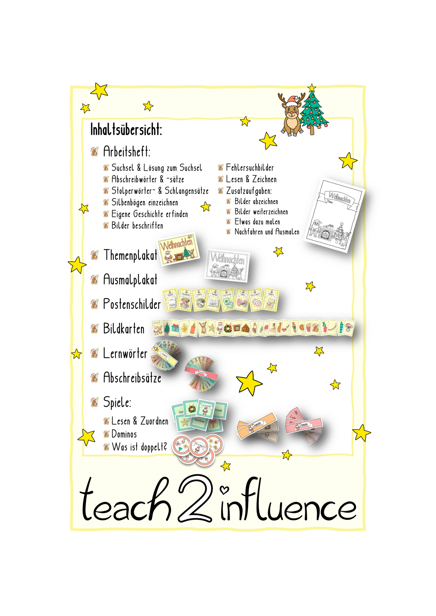 XXL-Materialpaket - Weihnachtswerkstatt für die 1. & 2. Kl.
