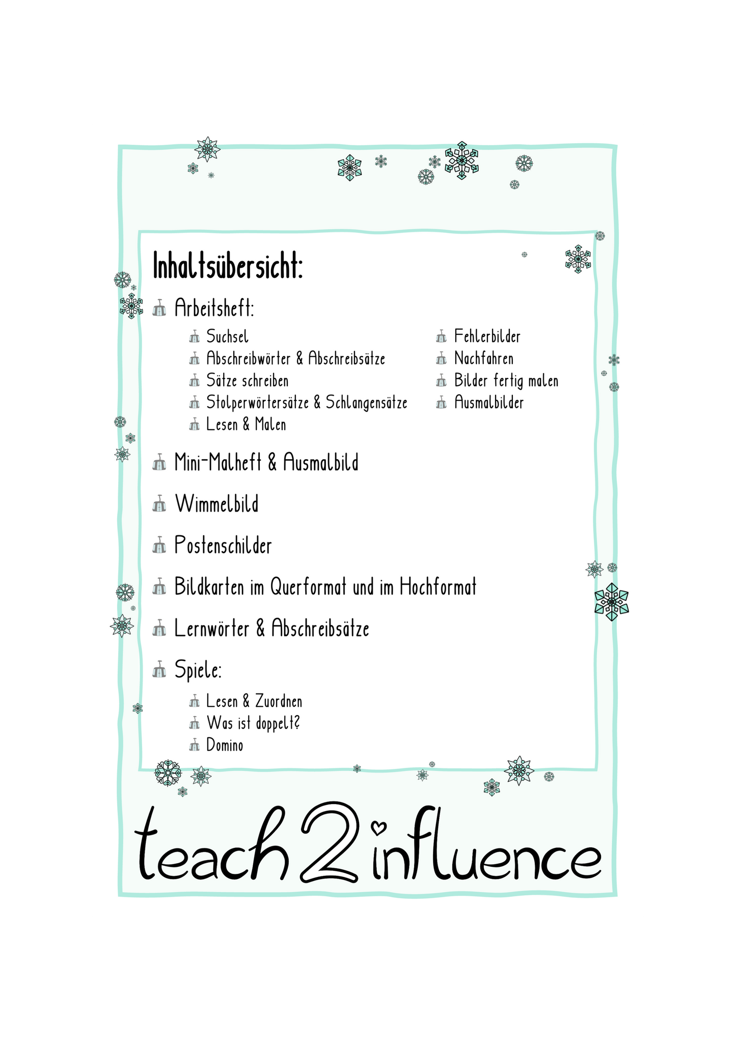 XXL-Materialpaket - Winter-Werkstatt für den Deutschunterricht