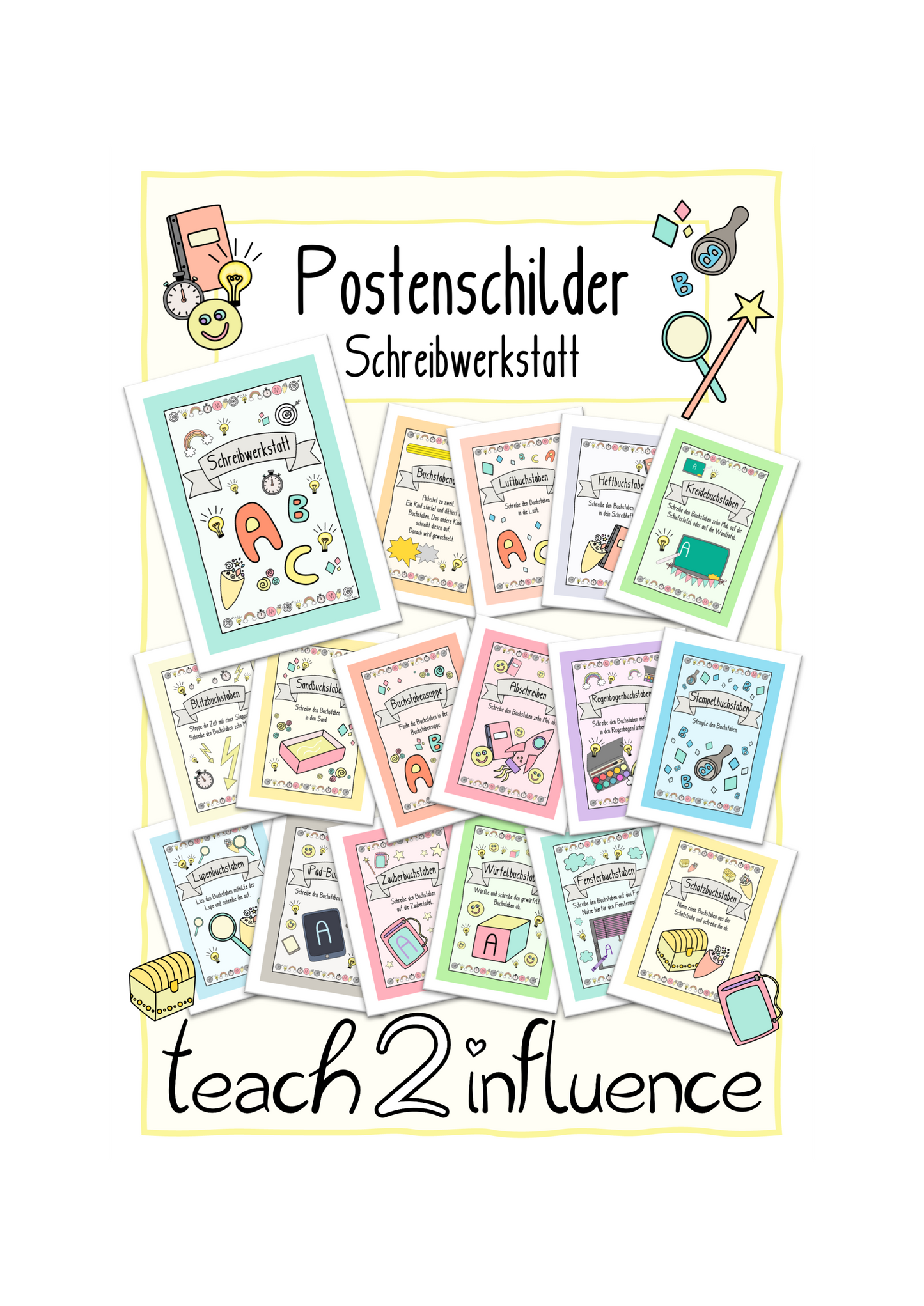 Postenschilder Schreibwerkstatt
