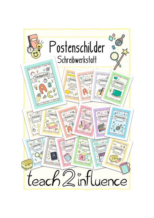 Postenschilder Schreibwerkstatt