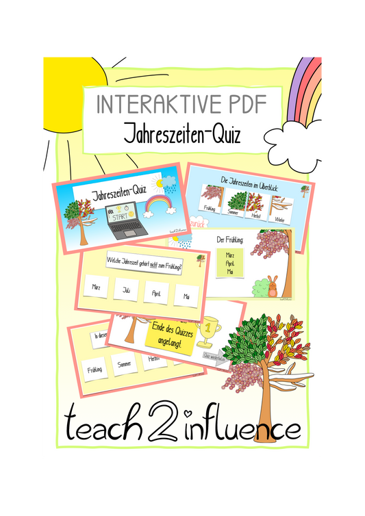 Interaktive PDF - Jahreszeiten-Quiz
