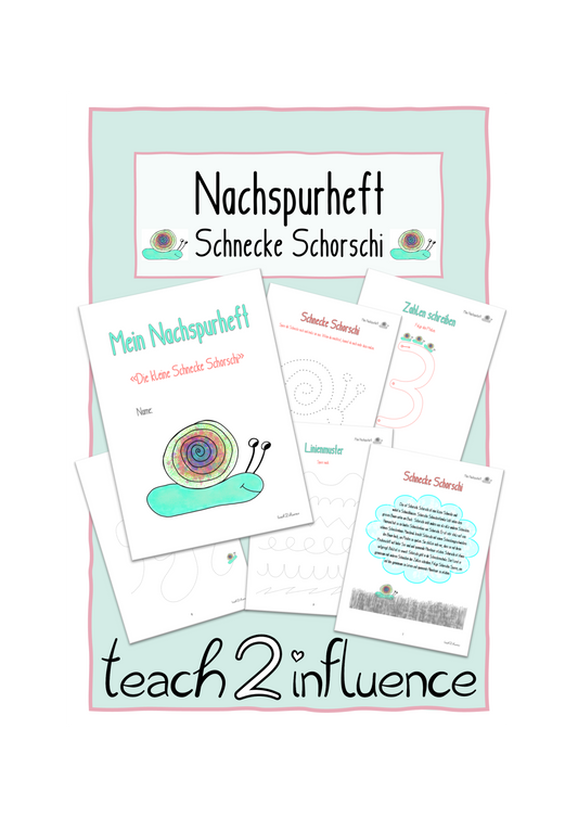 Nachspurheft Schnecke Schorschi