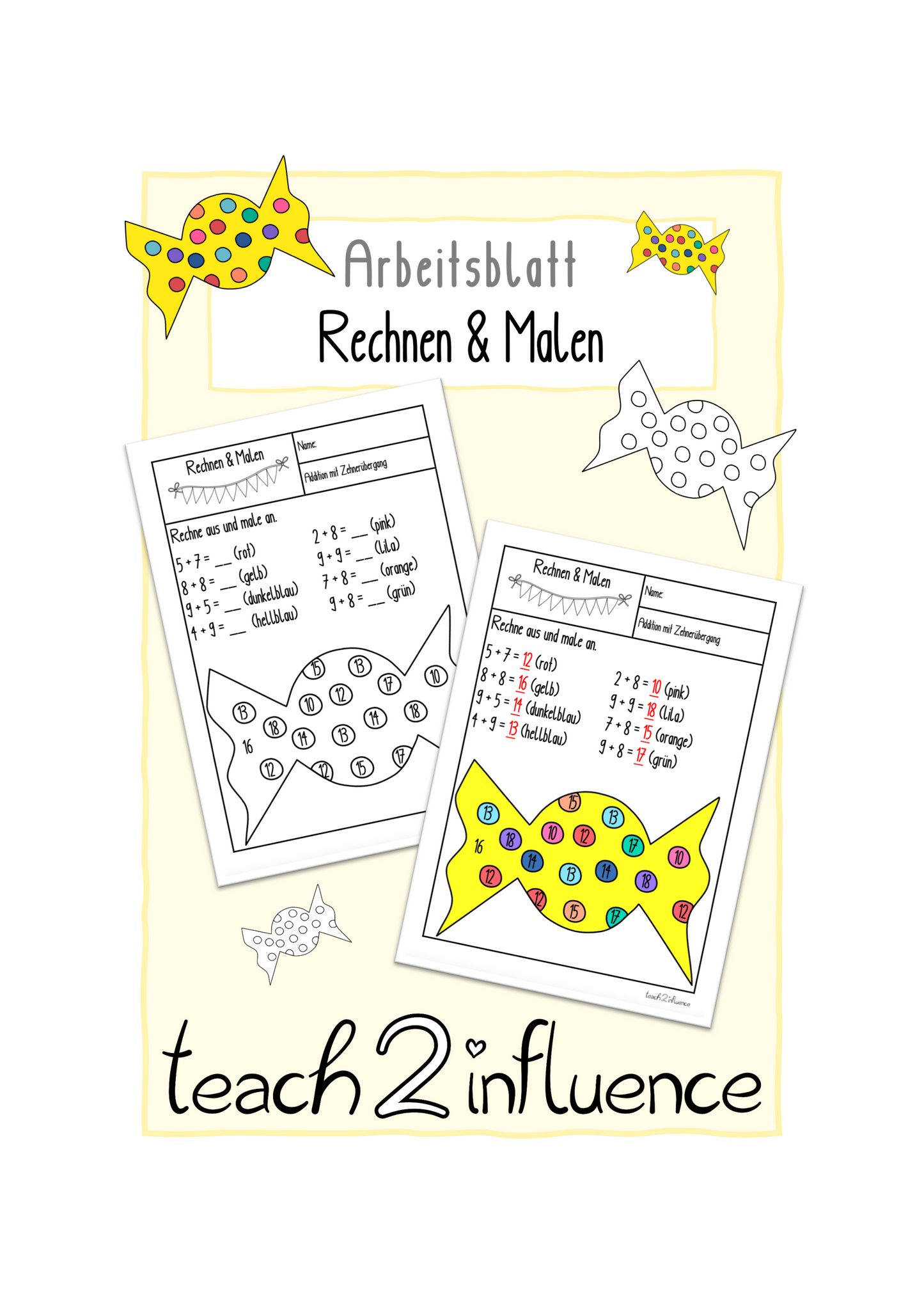 Arbeitsblatt Rechnen & Malen