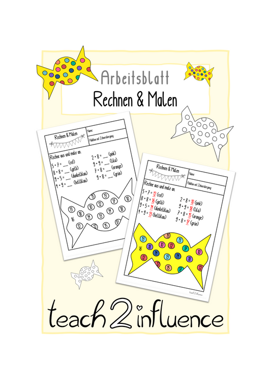 Arbeitsblatt Rechnen & Malen