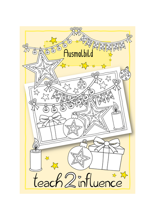 Ausmalbild - Weihnachtsstimmung