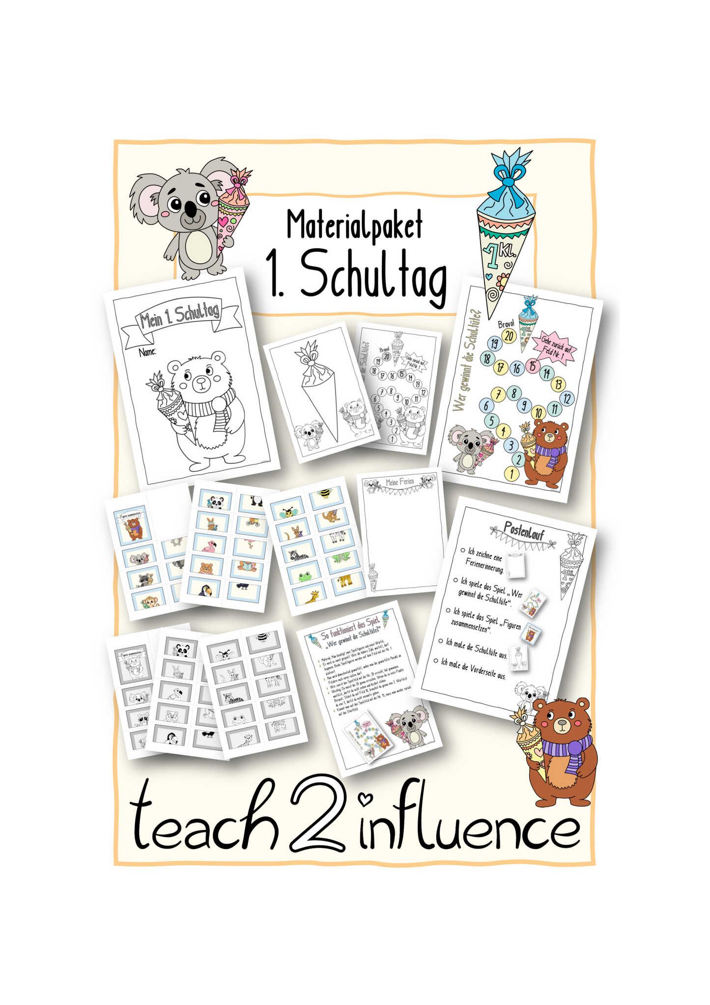 Materialpaket 1. Schultag