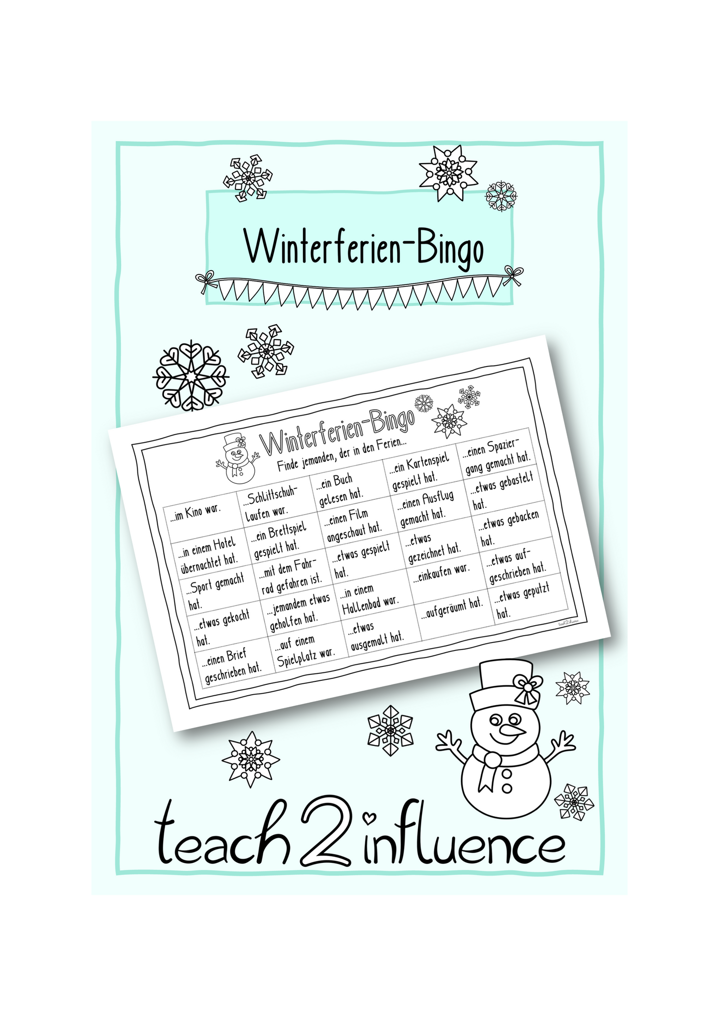 Winterferien-Bingo
