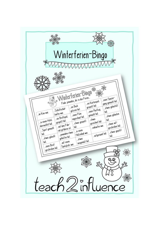 Winterferien-Bingo